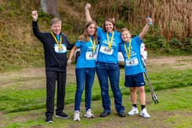 Family taking part in Walk for Parkinson's