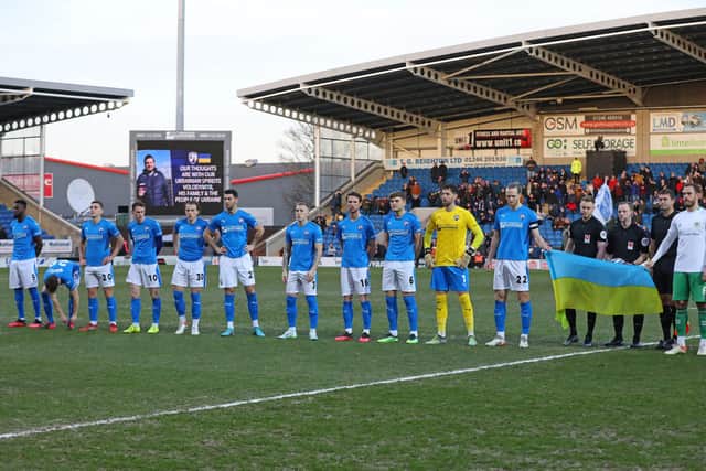 Chesterfield and Yeovil show solidarity with Ukraine following the Russian invasion.
