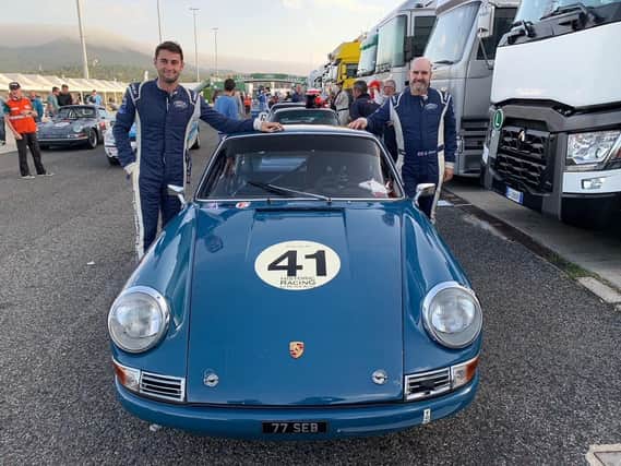 'Lad and dad' Seb and Steve Perez in Estoril – Credit Peter Auto.