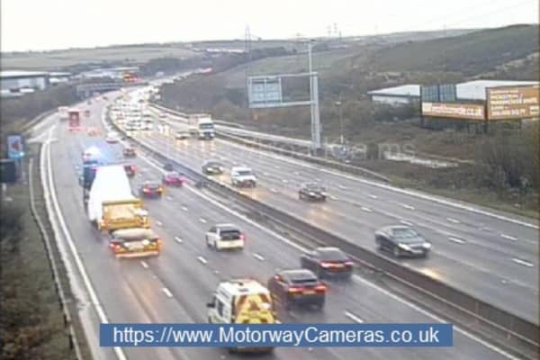 The incident took place on the M1 Northbound between junctions 30 and 31. (Photo courtesy of Motorway Traffic Cameras)