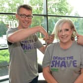 Alex Graves ,general manager, Wendy Taylor, place maker; and Sean McNiffe, deputy manager, from Alfreton Leisure Centre have all braved the shave for Macmillan