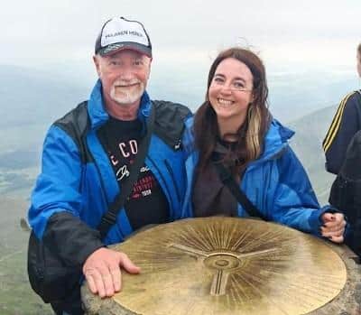 Derbyshire County And Chesterfield Borough Cllr Tom Snowdon With His Daughter Kate Snowdon At The Top Of Mount Snowdon. Courtesy Of Cllr Snowdon.