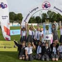 Tthe Premier League trophy visited Maidenhead United this week to celebrate the new funding package. Picture: National League.