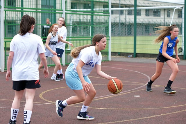 Sony Centre Falkirk Fury Basketball Club running outdoor training sessions for 14 of their 18 teams as lockdown restrictions begin to relax. Now at over 50 sessions completed. Under 16 girls training session.