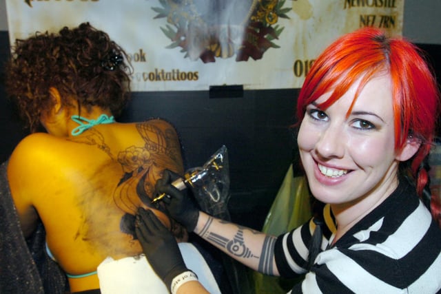 Rochelle James had a tattoo from Kerry  Anne at the 2010 Sheffield Tattoo Convention