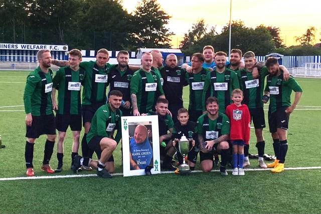 Green United after their victory in the Chatsworth Cup final.