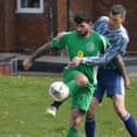 Doe Lea (green) thumped Hepthorne Lane 9-2 in HKL Division One at Station Road.