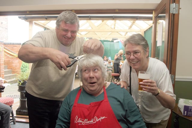 Wendy Wilson is pictured at Brampton Ale House fun day in September 2008. Also pictured are Ronald Frost and Sally Frost.