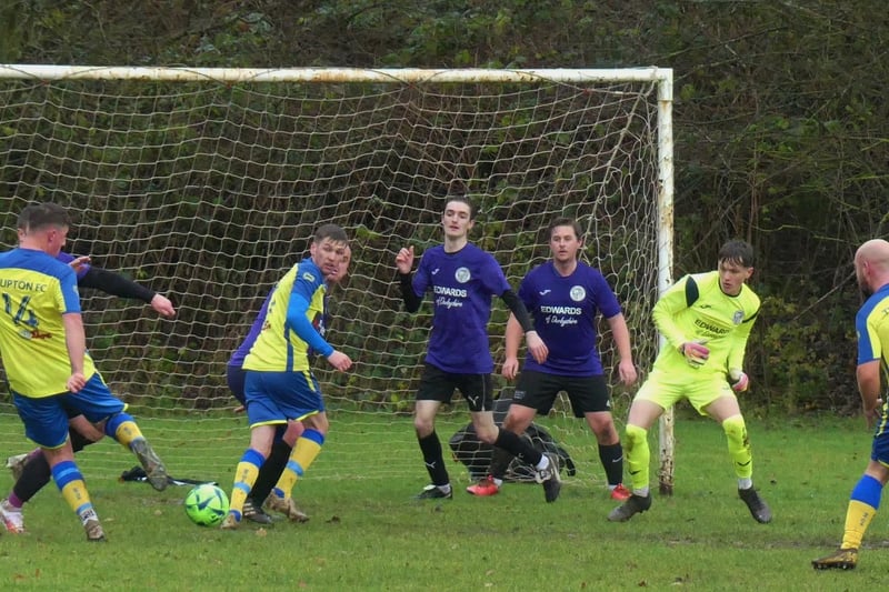 HKL Division Five Chesterfield Sunday League between Tupton v Tibshelf Community Reserves at Furnace Hill Clay Cross. Tupton won 2-0.