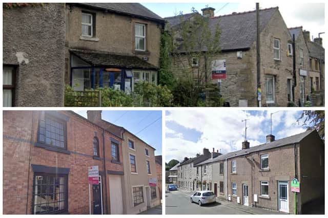 How do property prices in Bradwell, Tideswell and Ashbourne North (clockwise from top) compare to the other wards in the Derbyshire Dales?