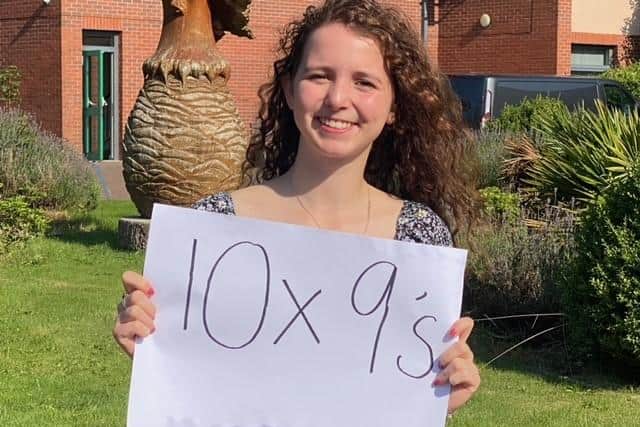 Tupton Hall student Frances Archibald who achieved an astonishing 10 Grade 9s
