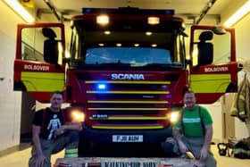 Firefighters John Barton, left, and Mark Roberts will be rising up Pen Y Fan on Easter Monday. (Photo: Contributed)