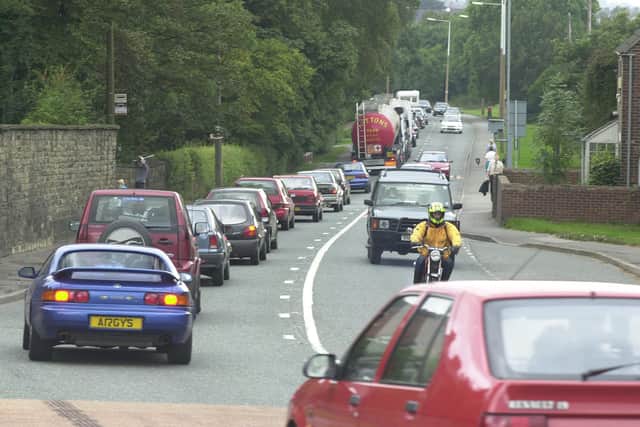 Traffic congestion on the A619 through Brimington and Staveley.