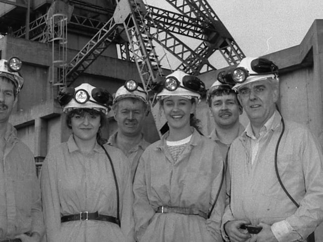 Nottinghamshire Coal Queen visiting Bilsthorpe Colliery