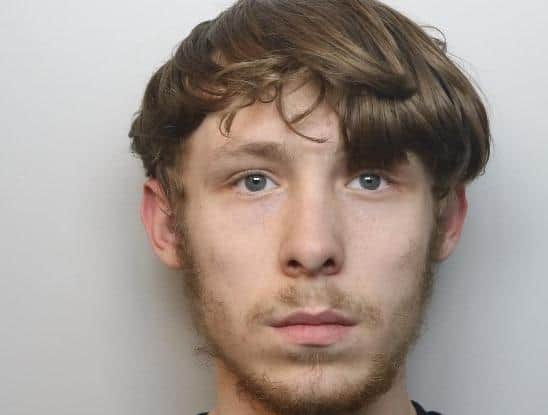 Benjamin Ellis, 20, made “death threats” to the mother of his two young children along with the scared woman’s female friend and her children