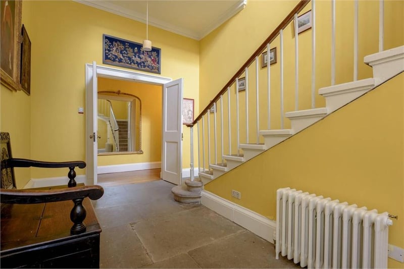 Lower floor hallway and stairs.