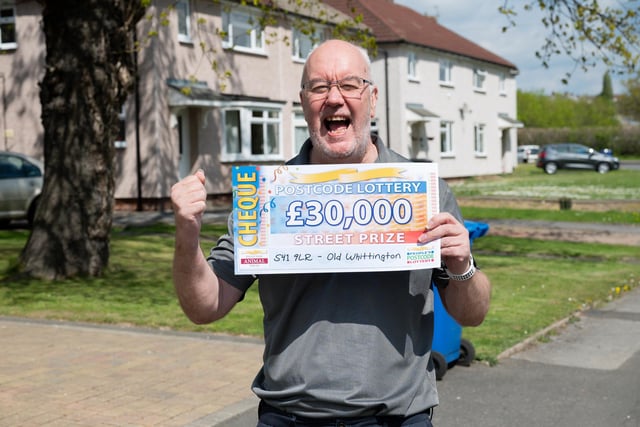 Leslie Cupitt had just had a cruise to the Norwegian fjords cruise cancelled.
Luckily the Postcode Lottery team were on hand to present him with a cheque for £30,000 and make up for his misfortune.
Leslie was emotional when the news began to sink in. He said: “You’re joking, I’ve never won anything in my life.”
