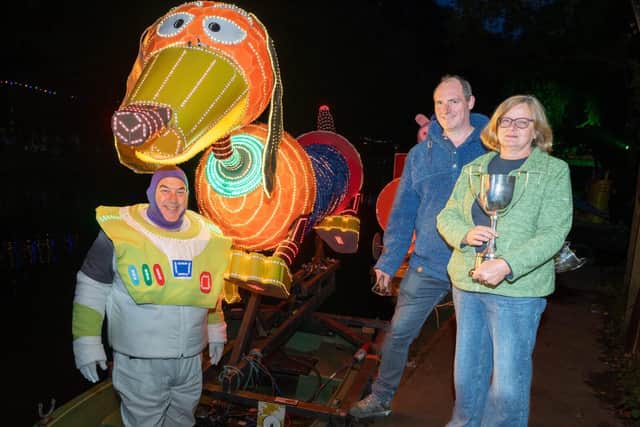 The Motley Bunch with Slinky Dog on the landing stage