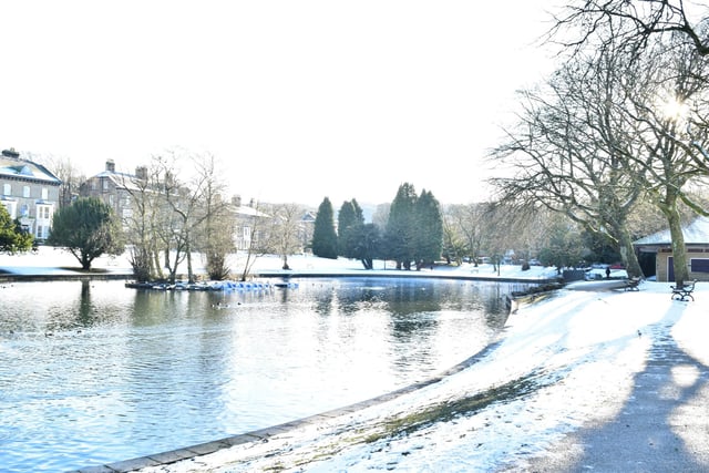 This chilly scene at Buxton's Pavilion Gardens was captured by Robert J Stordy.
