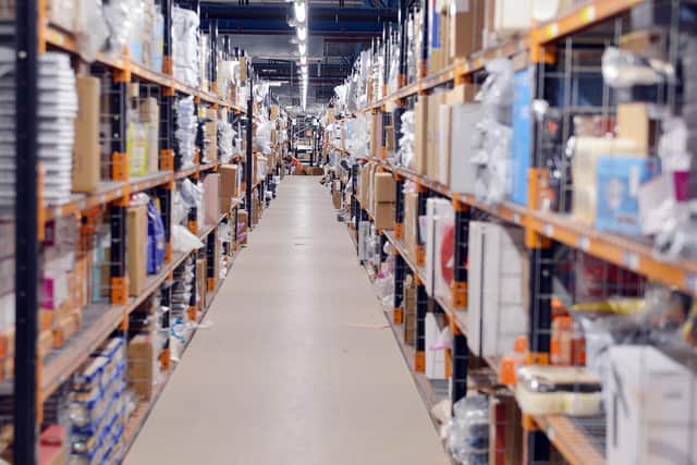 The fulfilment centre is approximately 500,000 square feet - the size of seven Premier League football pitches.