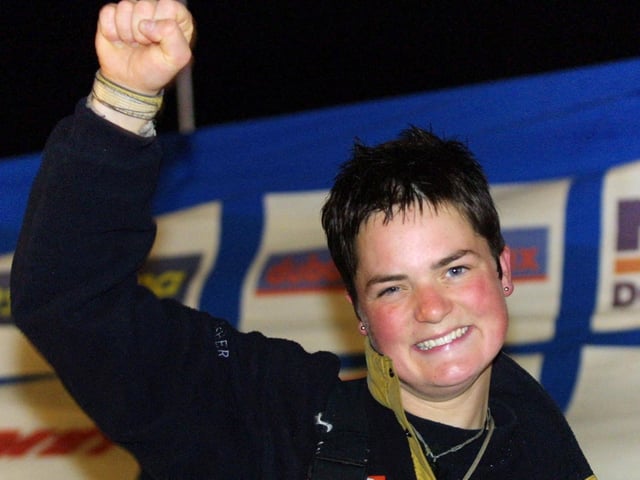 Dame Ellen MacArthur, born July 8, 1976, went to Anthony Gell School in Wirksworth before going on to become a successful solo long-distance yachtswoman, breaking the world record for the fastest solo circumnavigation of the globe on February 7, 2005. Having retired from professional sailing in 2010, she now runs the Ellen MacArthur Foundation, a charity that works with business and education to accelerate the transition to a circular economy, and the Ellen MacArthur Cancer Trust, which helps eight to 24-year-olds regain their confidence through sailing whilst recovering from cancer, leukaemia and other serious illnesses.
celebrates aboard her boat King Fisher upon her arrival at Les Sables D'Olonnes. - British former yachtwoman and social entrepreneur Ellen MacArthur was awarded on June 9, 2022 in Spain with the Princess of Asturias Award for International Cooperation, announced the jury, who highlighted her fight to promote the circular economy. (Photo by Valery HACHE / AFP) (Photo by VALERY HACHE/AFP via Getty Images)