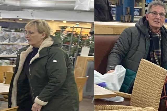 Our officers are now appealing for help in trying to identify two people seen in the café around the time of the incident and who may have important information about what happened.