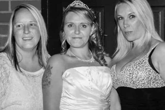 Pictured with Jennifer (middle) are her sisters Rebecca (right) and Mellisa (left).