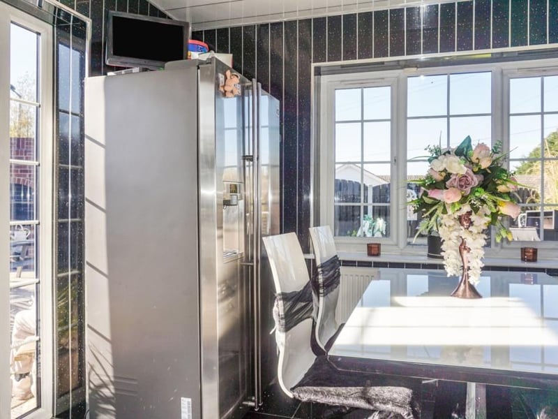 Dining area with French doors on to the garden