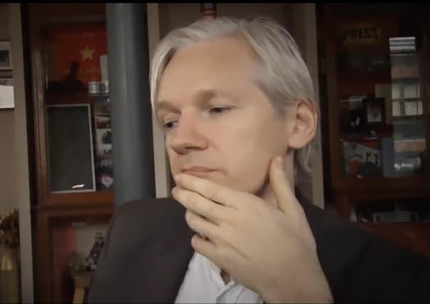 Film still from The Trust Falls: Julian Assange which will be shown at The Northern Light cinema in Wirksworth on March 25 and 26, 2024.
