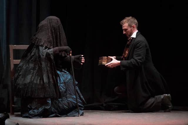 Dorkas Asher and Christopher Brookes in Rumpus Theatre Company's production of The Black Veil.