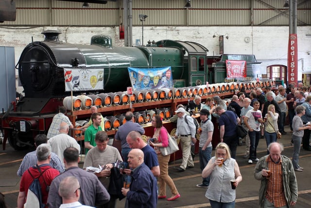 Steam locomotive provided an eye-catching backdrop for the festival in 2014.