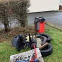 Litter picks found old tyres on their clean up of the Staveley and Lowgates area.