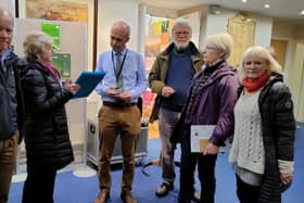 Representatives of Castleton Historical Society presented a petition with thousands of signatures to Andrew McCloy, chairman of the Peak District National Park Authority.