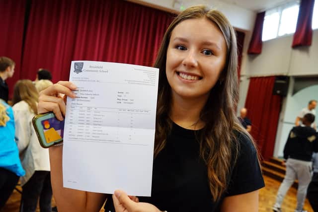 Brookfield student Ruby Sibley was pleasantly surprised with her GCSE grades