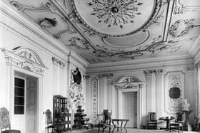 The entrance hall at Sutton Scarsdale Hall in 1919
