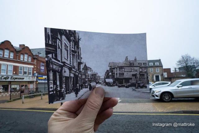 The street is almost unrecognisable from the original picture.