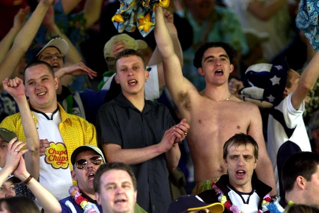 Wednesdayites in fine voice at Norwich City's Carrow Road in April 2001.