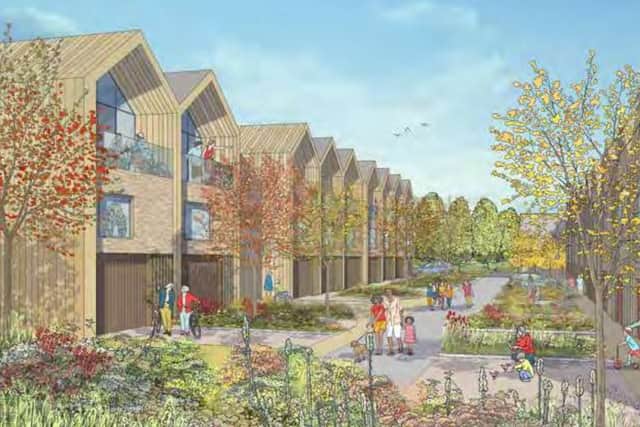 The potential new houses in the County Hall grounds. Image from Derbyshire County Council.