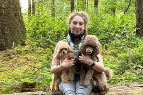 Sophie Carter in happier days with her poodles Bonita and Melody. (Photo: Contributed)