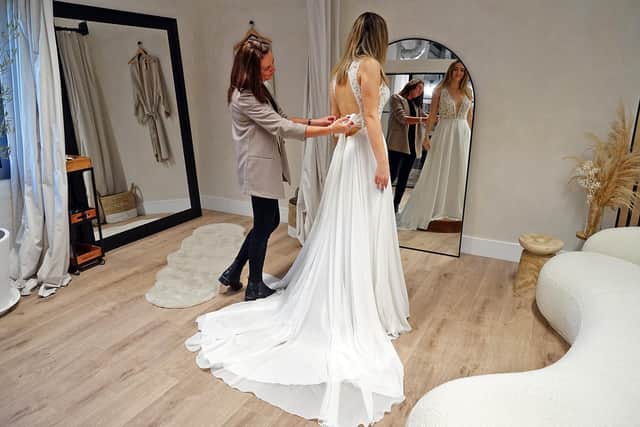 Attention to detail at Nora Eve Bridal's showroom in Chesterfield.