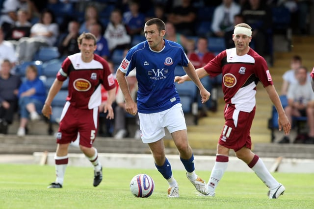 The midfielder completed a youth scholarship at the club in 2006 and was offered a two-year contract. He went on to make his professional football debut later that season and scored his first career goal against Peterborough. Lowry played 113 times for Spireites over the next six seasons.