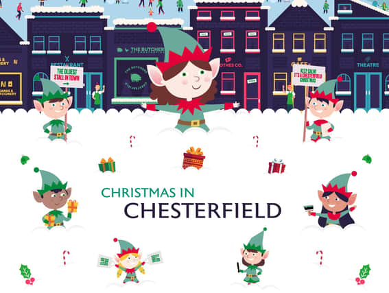 The Christmas lights will sparkle from mid-November and the 'Spot the Chesterfield Elf' game launches on December 7.