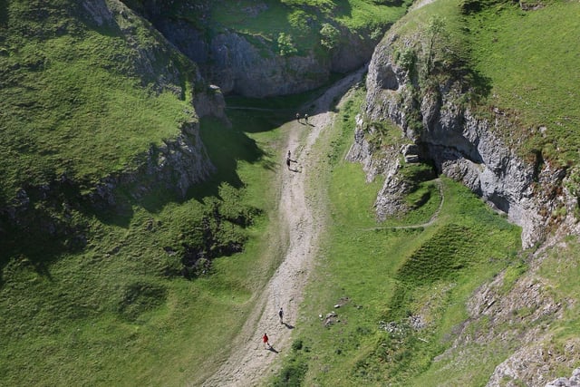 Cave Dale offers an ideal walking route, beginning in Castleton.