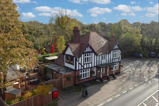 The Royal Oak is located in Flimwell, East Sussex. The pub features an open wood burner and stripped wood flooring, and is big enough to cater for 60 people. There are also two en-suite letting chalets for travelling guests.