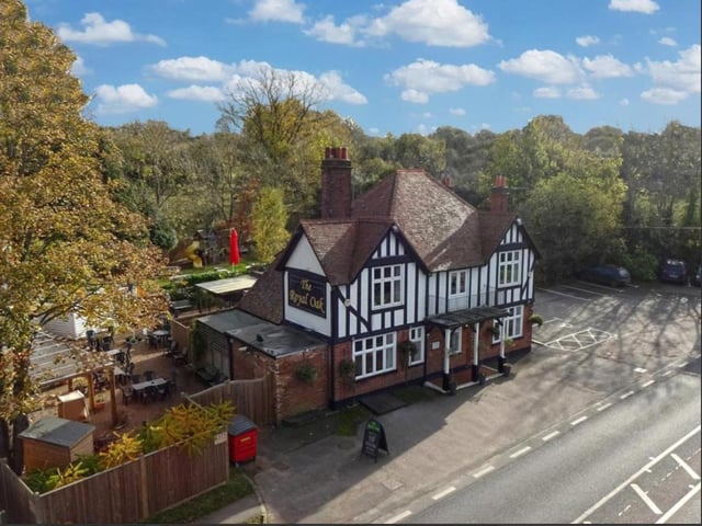 The Royal Oak is located in Flimwell, East Sussex. The pub features an open wood burner and stripped wood flooring, and is big enough to cater for 60 people. There are also two en-suite letting chalets for travelling guests.