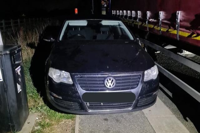 Police tweeted: "Pro-active patrols yesterday evening resulted in this cloned vehicle giving one of our units the slip. 
"Revenge is a dish best served cold though after we located it hiding behind one of the parked wagons in a nearby lay-by area."