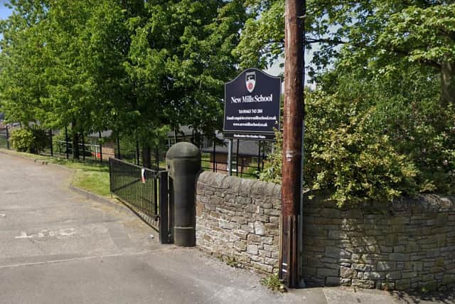 New Mills Secondary School in the High Peak has the largest budget deficit out of the 13, currently estimated to be £312,234 in the red – totalling more than seven per cent of its entire annual budget. Photo: Google