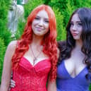 Ella Bond and Ellie Shaw at the Outwood Academy Newbold, school prom held at Ringwood Hall.