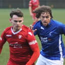 Greg Tempest (right) in action during his days with Matlock Town.
