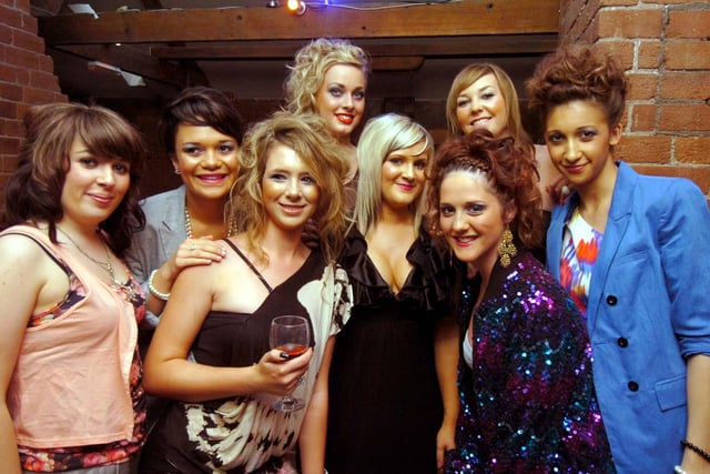 Pictured in 2009 at a Charity hair show in memory of Michael Charlesworth at the Crystal Bar are some of the models